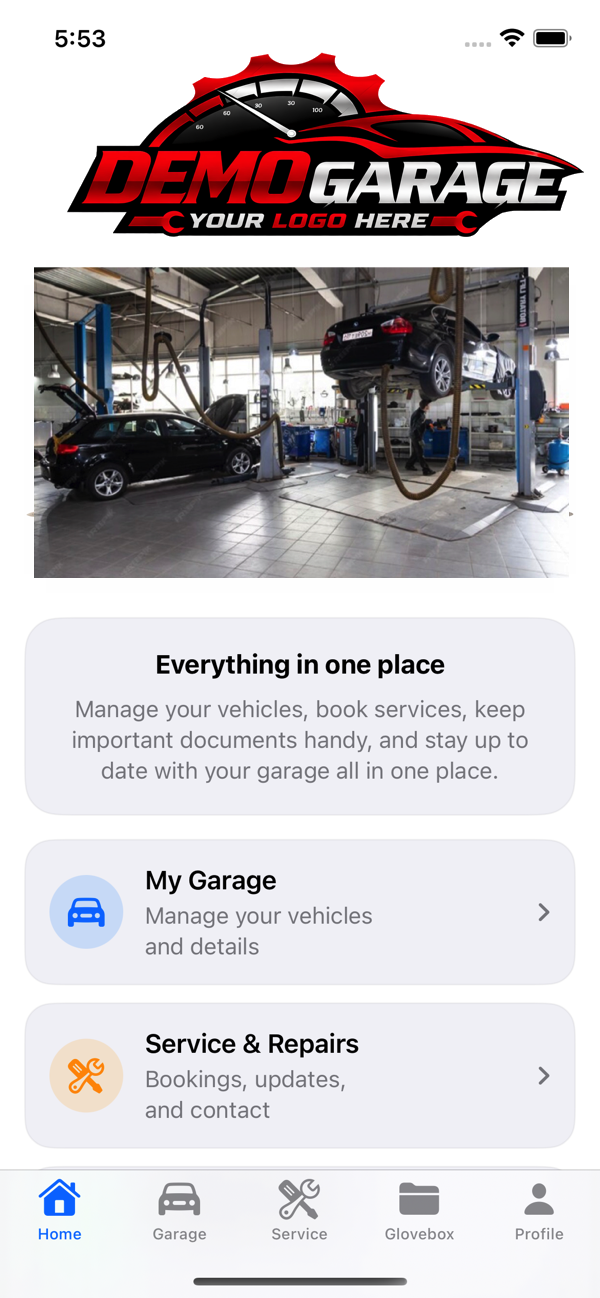 AutoDash-Pro app landing screen